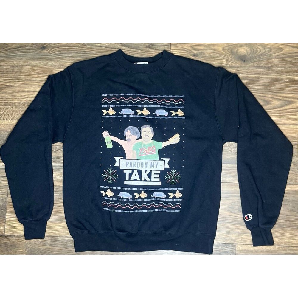 BARSTOOL SPORTS Champion Pardon My Take PMT Mens Sweater Size Medium